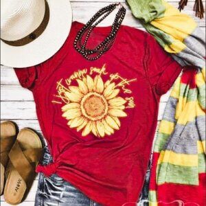 "i just wanna soak up the sun" Sunflower Graphic Top